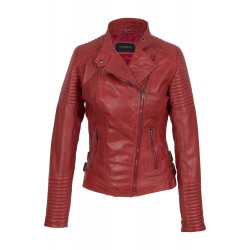 Dames leren jas Rood 4060 Dames leren jas Rood 4060